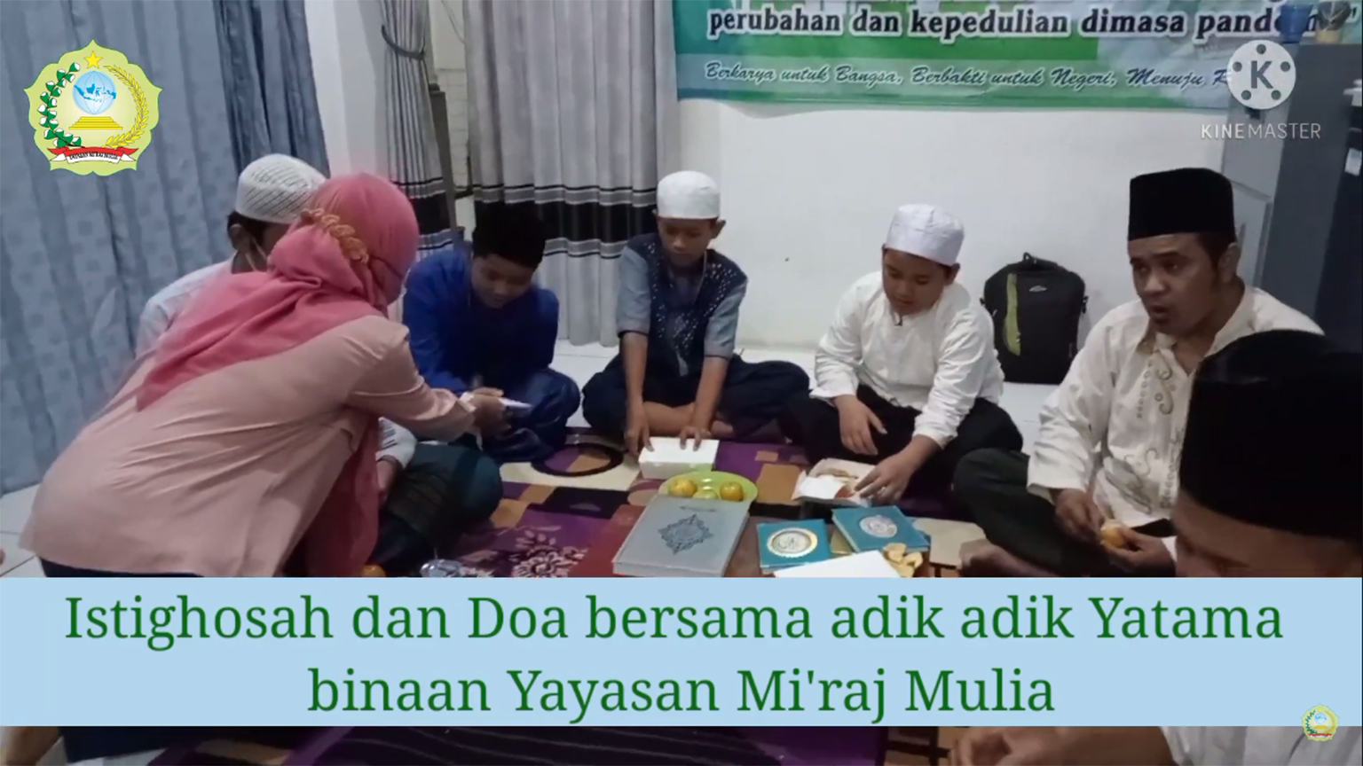 Istighosah dan Doa bersama adik adik Yatama binaan Yayasan Mi’raj Mulia