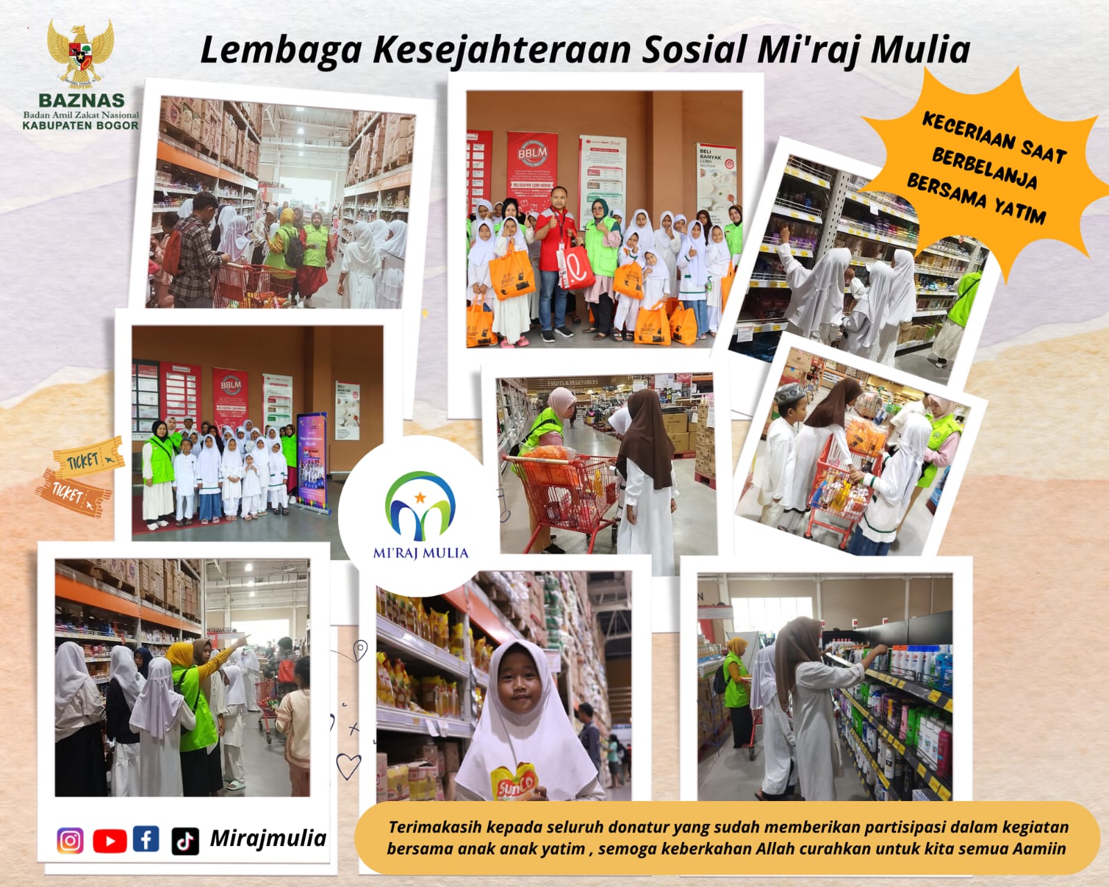 Belanja Ceria Bersama Yatim Mi’raj Mulia
