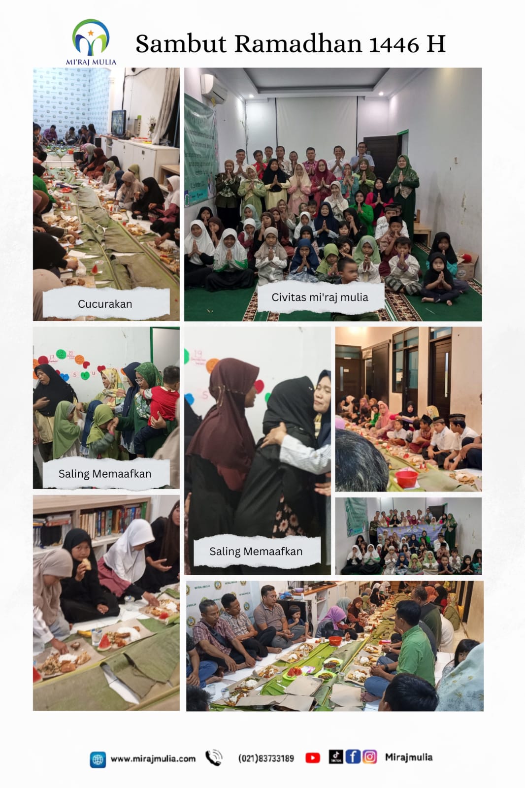 Yayasan Mi’raj Mulia Gelar Tradisi Cucurak di Tengah Hujan Menyambut Ramadhan
