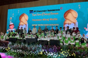 Yayasan Miraj Mulia Hadiri Undangan Santunan 500 Anak Yatim dan Dhuafa dari PT Freeport Indonesia